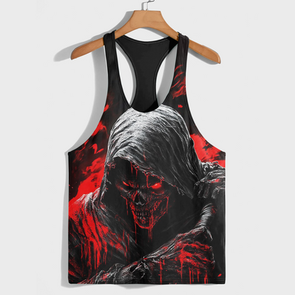 Skull 3D Racerback Tank Top- AA08233