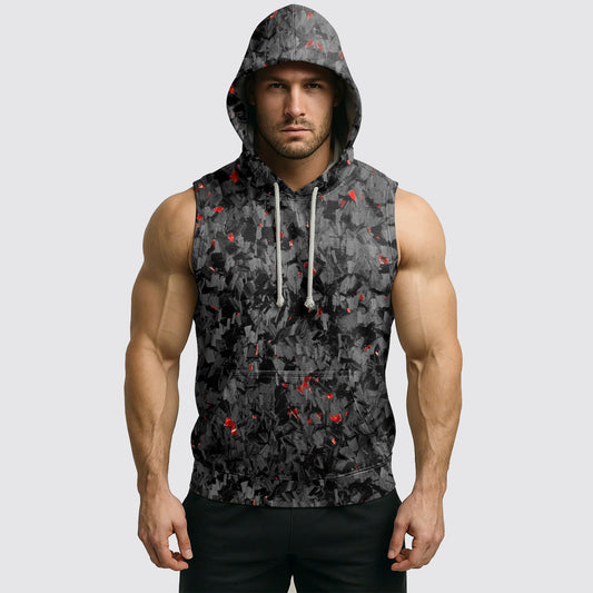Men's Camo Sleeveless Hoodie- AA08263
