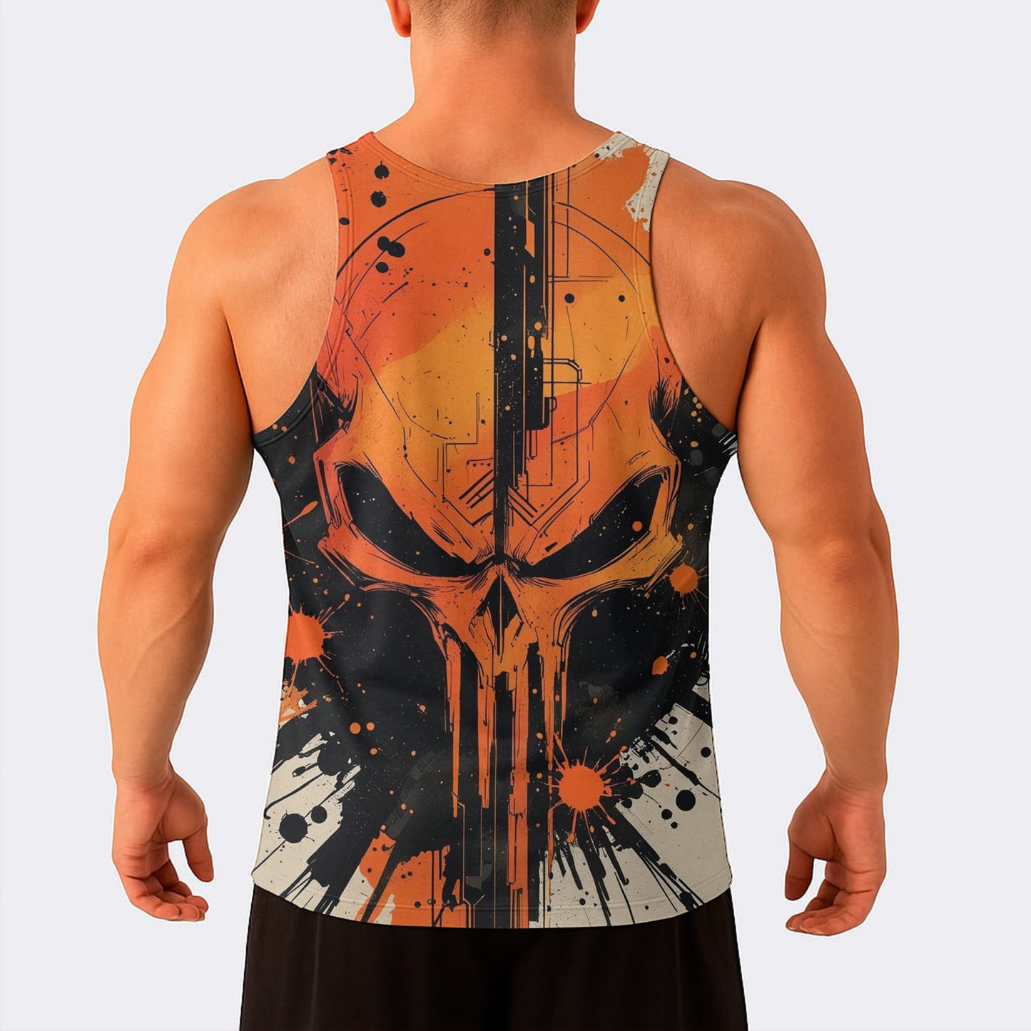 Skull Power Training Tank Top for Men- AA08450