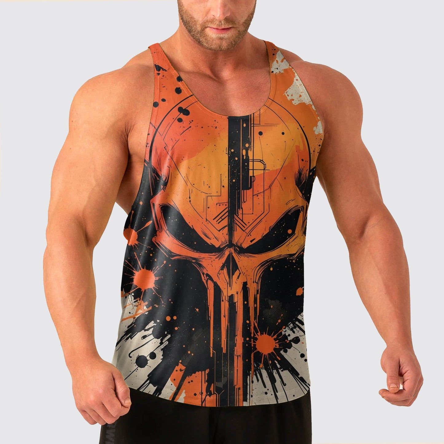 Skull Power Training Tank Top for Men- AA08450