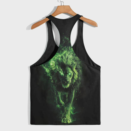 Lion 3D Racerback Tank Top- AA08495