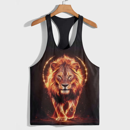 Lion 3D Racerback Tank Top- AA08498