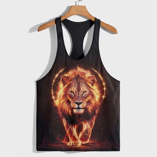 Lion 3D Racerback Tank Top- AA08498