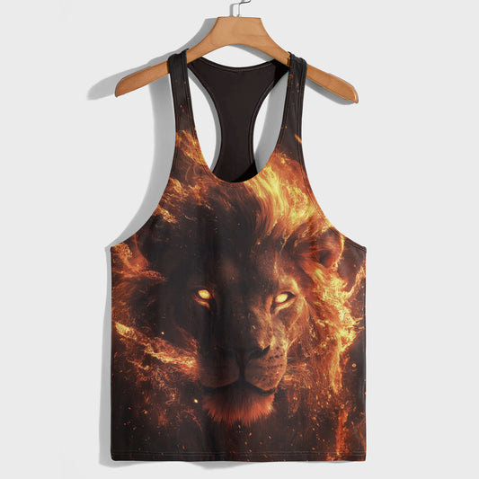 Lion 3D Racerback Tank Top- AA08500