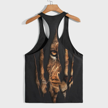 Lion 3D Racerback Tank Top- AA08503