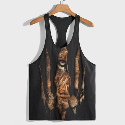 Lion 3D Racerback Tank Top- AA08503