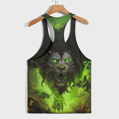 Lion 3D Racerback Tank Top- AA08514