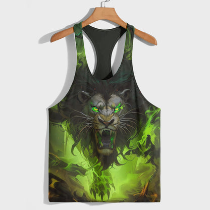 Lion 3D Racerback Tank Top- AA08514