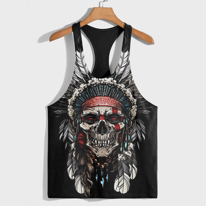 Skull 3D Racerback Tank Top- AA08530