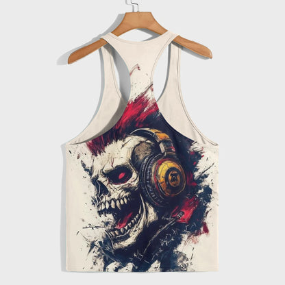 Skull 3D Racerback Tank Top- AA08533