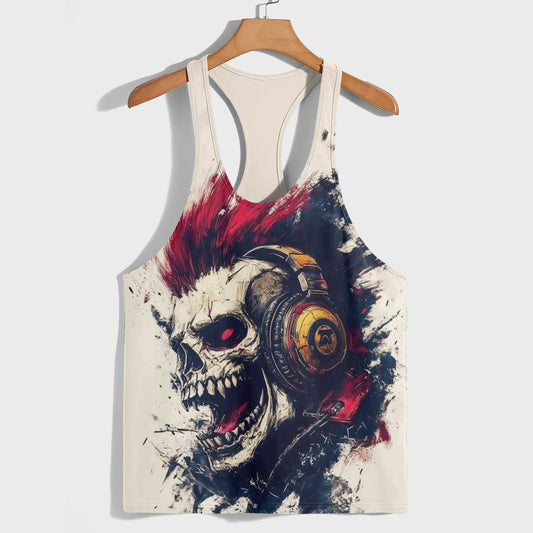 Skull 3D Racerback Tank Top- AA08533