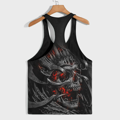 Skull 3D Racerback Tank Top- AA08541