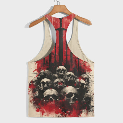 Skull 3D Racerback Tank Top- AA08542