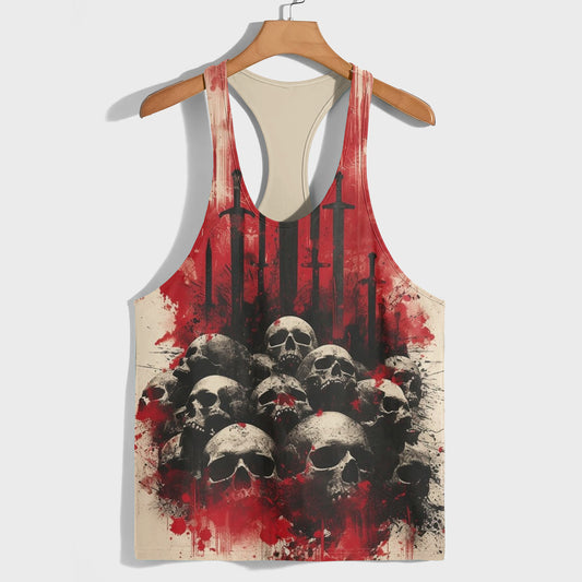 Skull 3D Racerback Tank Top- AA08542