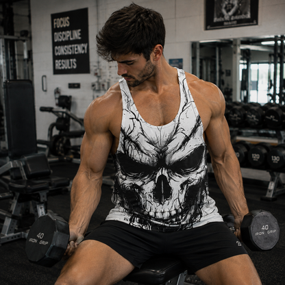 Skull 3D Racerback Tank Top- AA08697