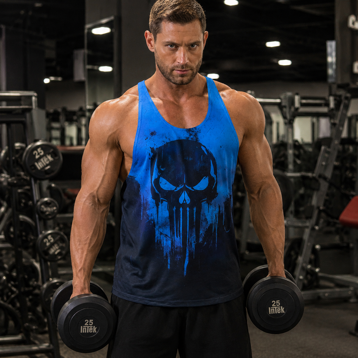 Skull Power Training Tank Top for Men- TT02587
