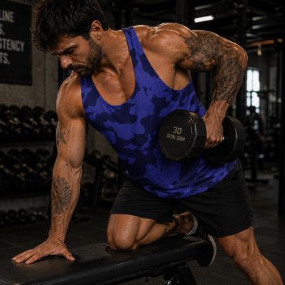 Camo Racerback Tank Top – Tactical Strength for Bodybuilders- AA07591