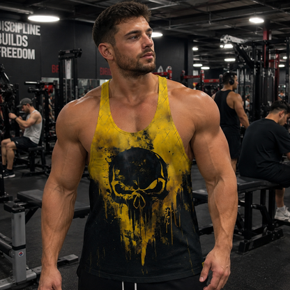Skull Power Training Tank Top for Men- AA04788
