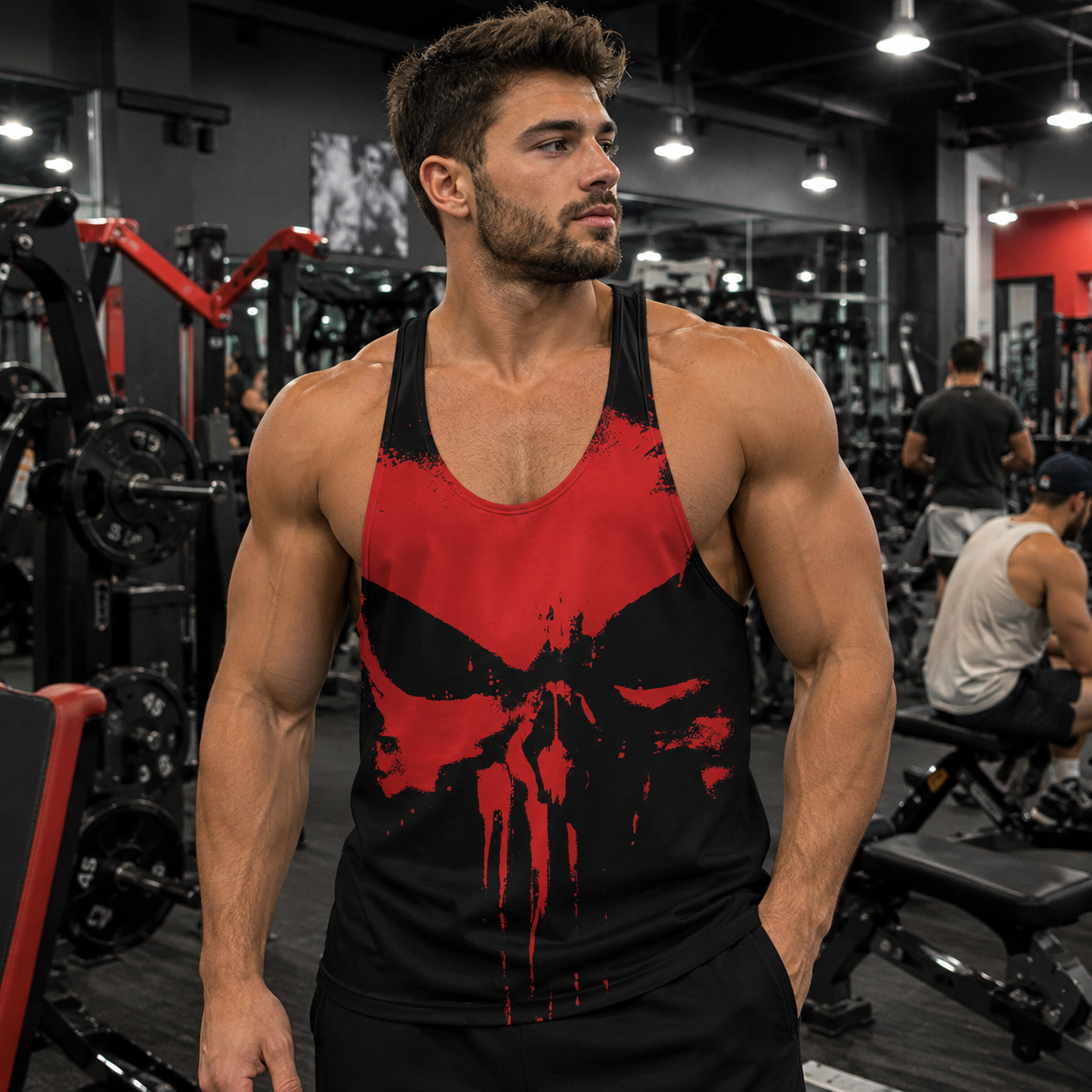 Skull 3D Racerback Tank Top- TT03169