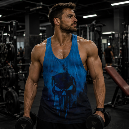 Skull 3D Racerback Tank Top- TT02641
