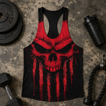 Skull 3D Racerback Tank Top- TT03061