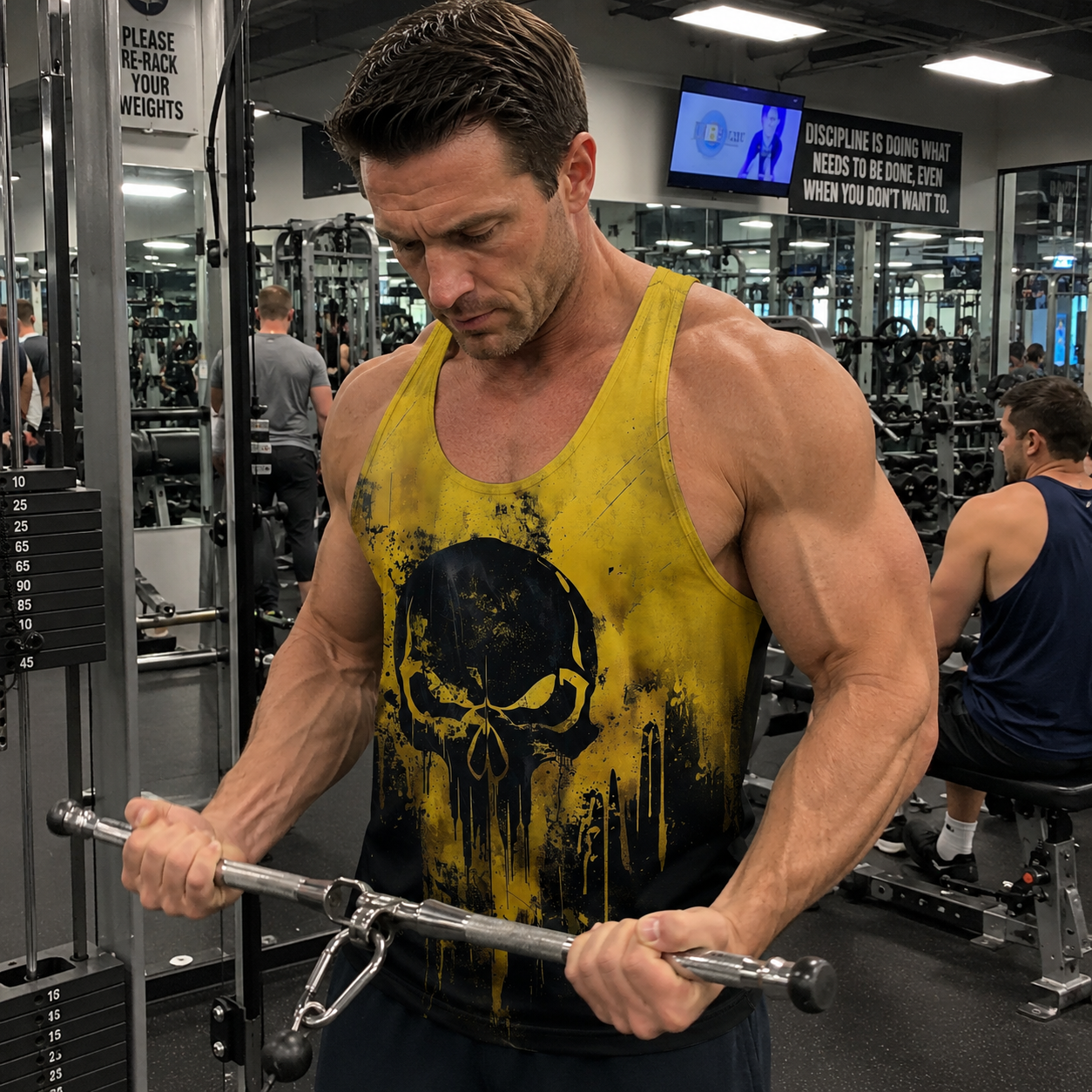 Skull Power Training Tank Top for Men- AA04788