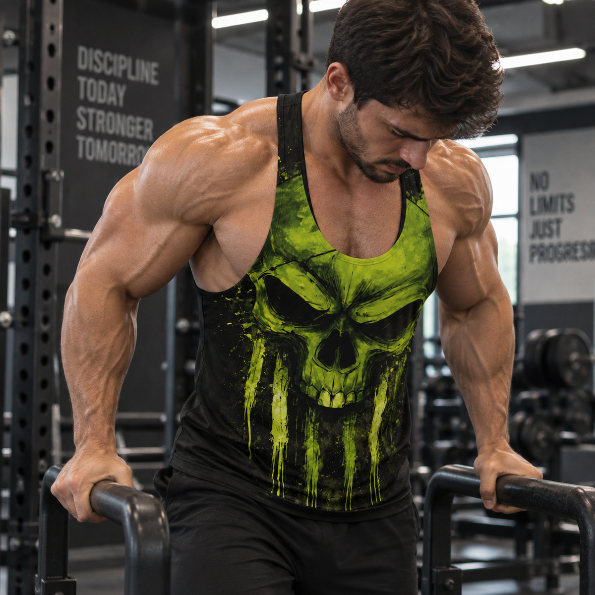 Skull 3D Racerback Tank Top- TT03155