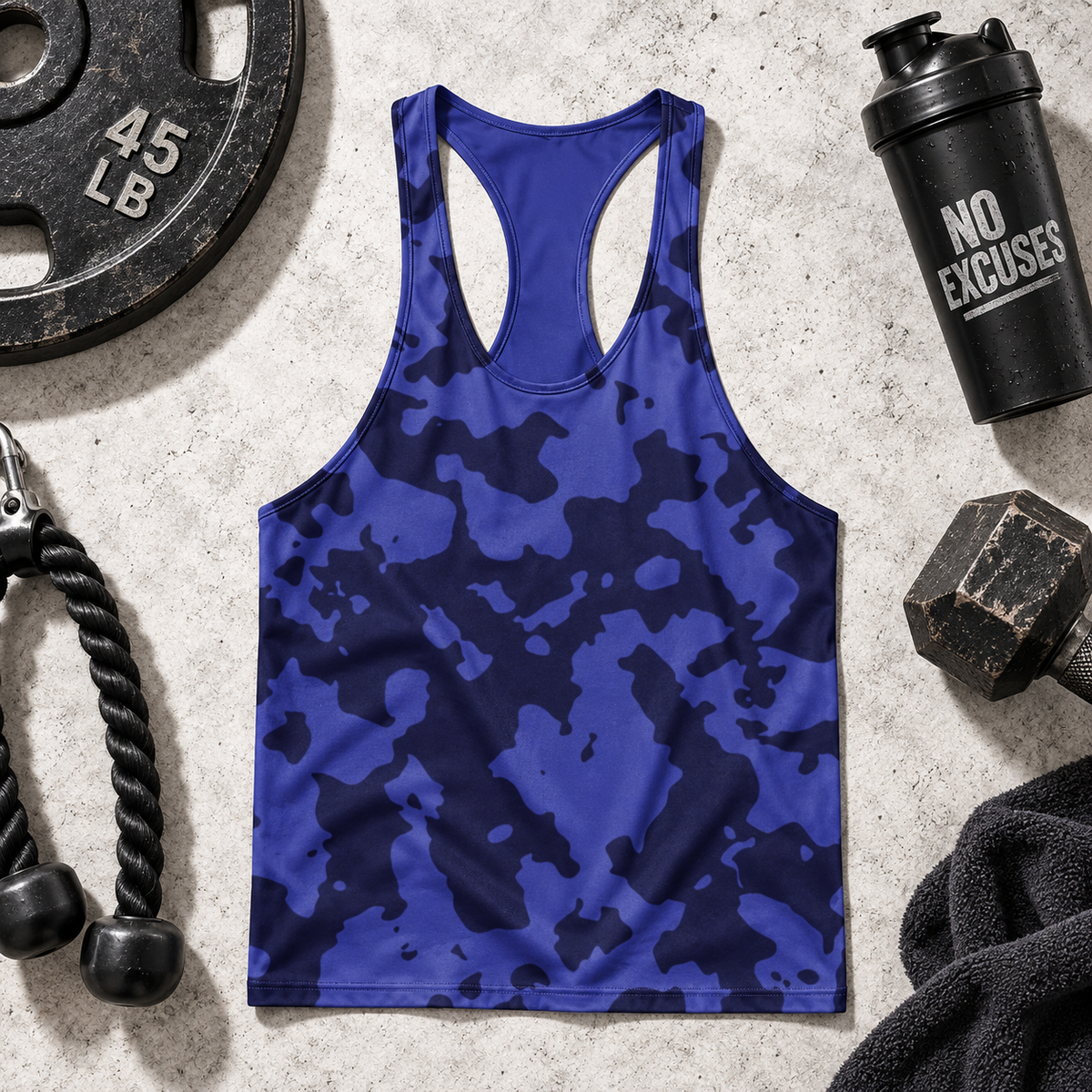 Camo Racerback Tank Top – Tactical Strength for Bodybuilders- AA07591