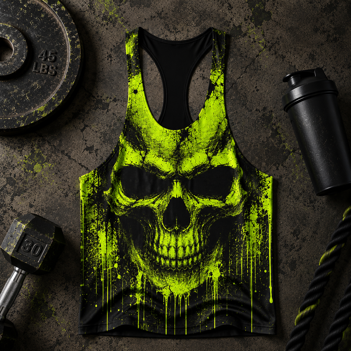 Skull 3D Racerback Tank Top- TT03175