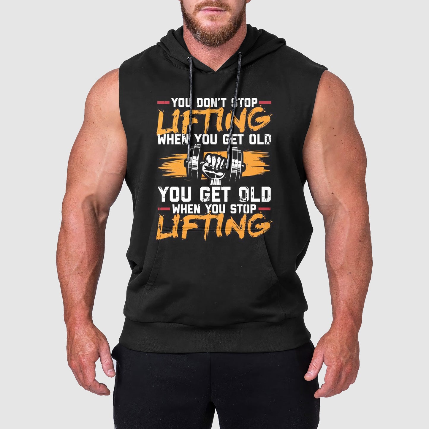 Ultimate Gym Sleeveless Hoodie for Men: Stay Cool and Comfy During Intense Workouts- TT00658