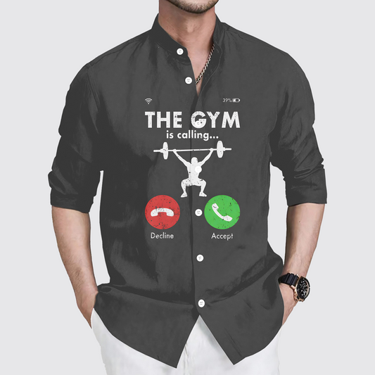 GymPro Stand Collar Button Shirt- TT00801