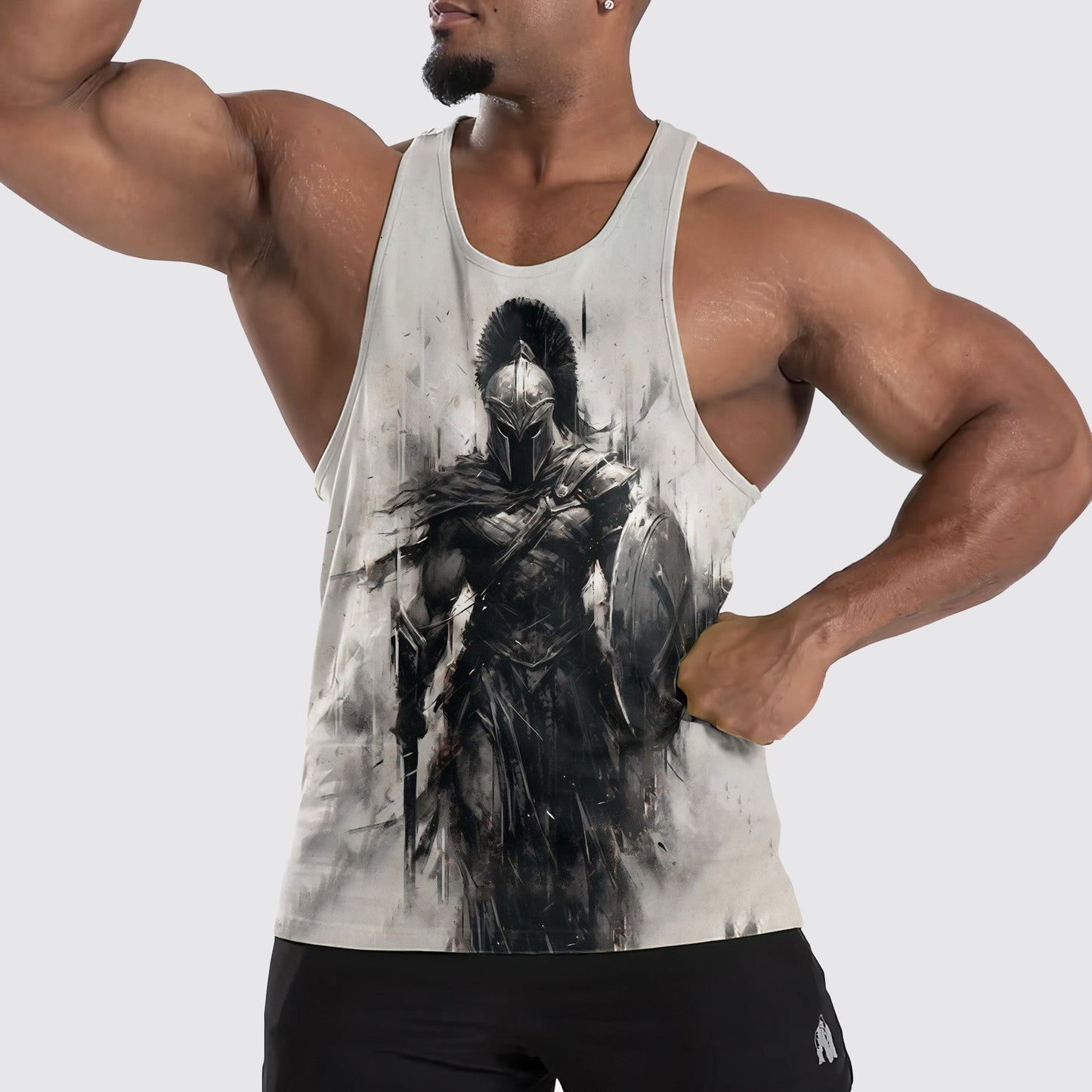 Warrior Spirit 3D Tank Top – Fierce Battle Artwork for Gym Warriors- TT01516