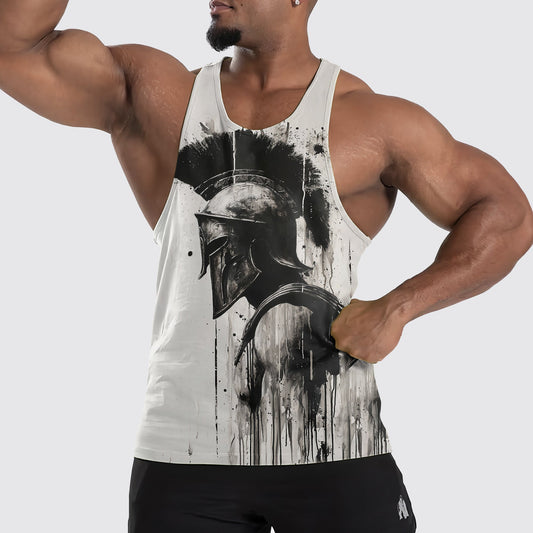 Warrior Spirit 3D Tank Top – Fierce Battle Artwork for Gym Warriors- TT01520