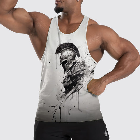 Warrior Spirit 3D Tank Top – Fierce Battle Artwork for Gym Warriors- TT01522