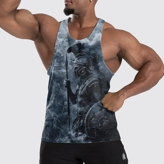 Warrior Spirit 3D Tank Top – Fierce Battle Artwork for Gym Warriors- TT01531