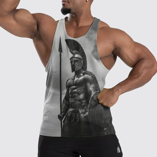 Warrior Spirit 3D Tank Top – Fierce Battle Artwork for Gym Warriors- TT01537