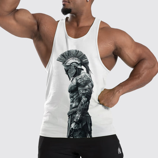 Warrior Spirit 3D Tank Top – Fierce Battle Artwork for Gym Warriors- TT01543