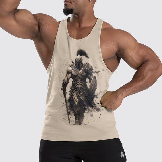 Warrior Spirit 3D Tank Top – Fierce Battle Artwork for Gym Warriors- TT01545