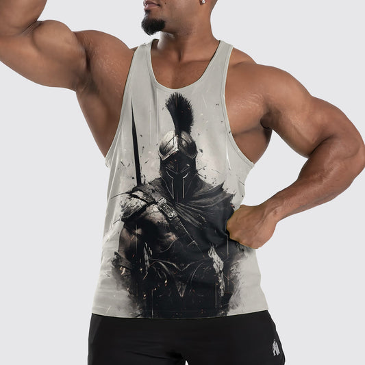 Warrior Spirit 3D Tank Top – Fierce Battle Artwork for Gym Warriors- TT01551