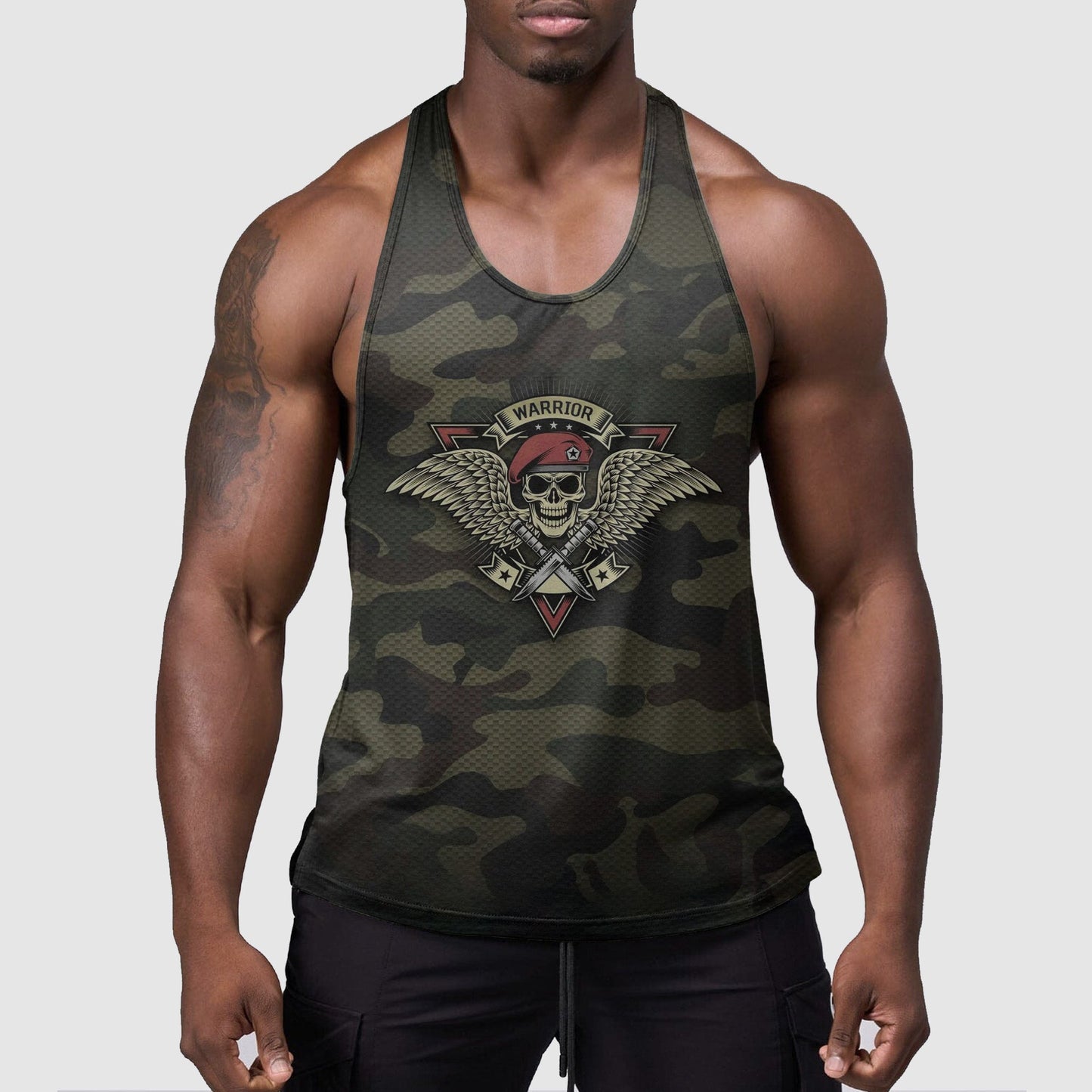 StealthFlex Camo Tank Top- Performance Fit for Bodybuilders- TT01555