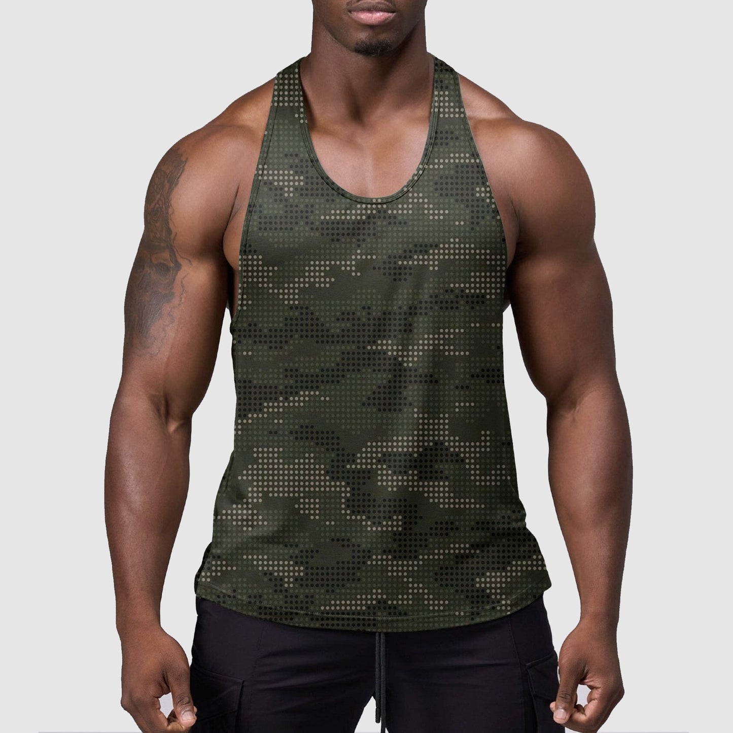 StealthFlex Camo Tank Top- Performance Fit for Bodybuilders- TT01561