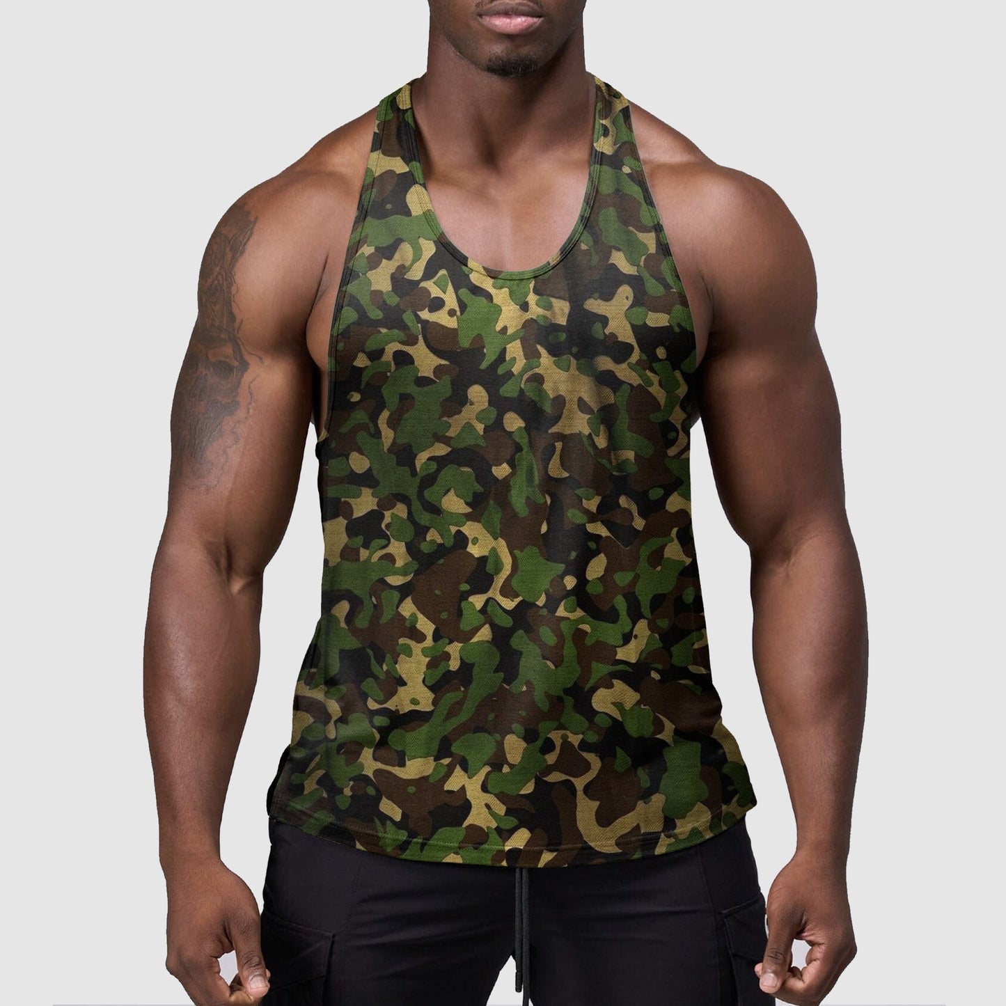 StealthFlex Camo Tank Top- Performance Fit for Bodybuilders- TT01562