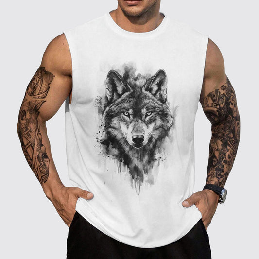 Wolf Round Neck Tank Top – Untamed Spirit Edition- TT01749