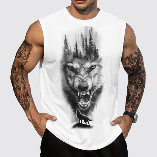 Wolf Round Neck Tank Top – Untamed Spirit Edition- TT01757