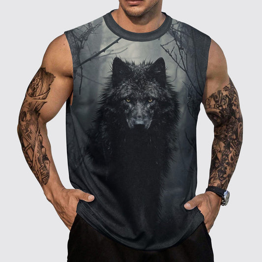 Wolf Round Neck Tank Top – Untamed Spirit Edition- TT01762