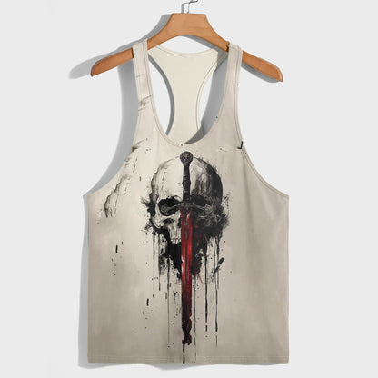 Skull 3D Racerback Tank Top- TT01775