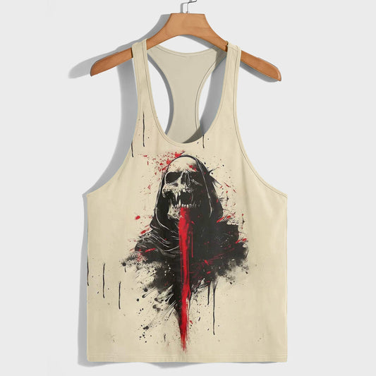 Skull 3D Racerback Tank Top- TT01776