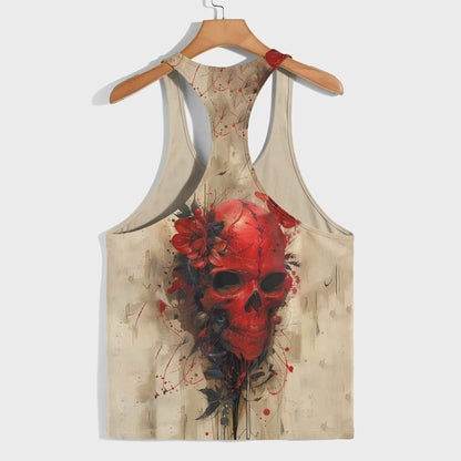 Skull 3D Racerback Tank Top- TT01782