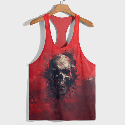 Skull 3D Racerback Tank Top- TT01804