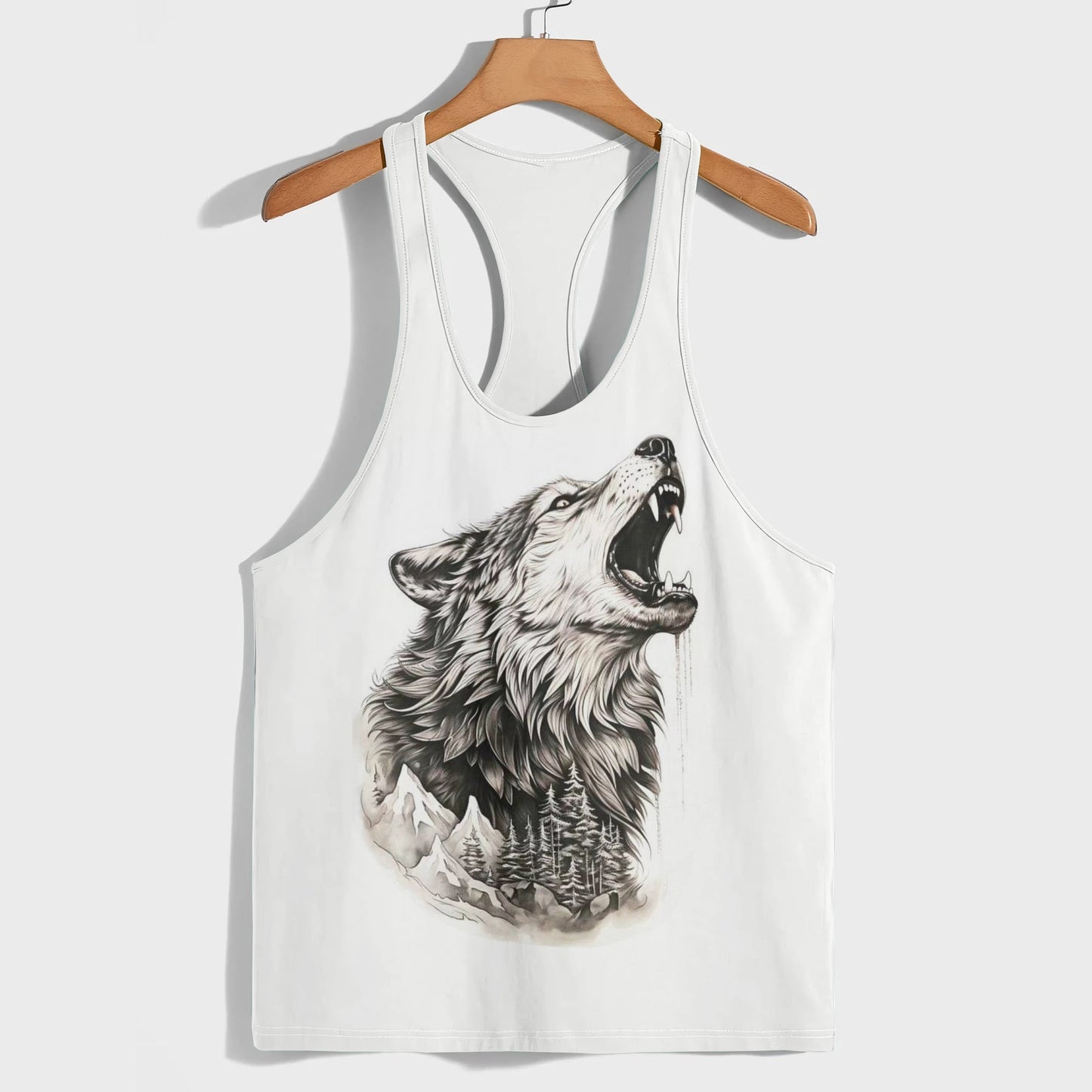 Savage Wolf Racerback Tank Top- TT01896